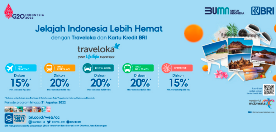 Traveling Keliling Indonesia Lebih Hemat Pakai Kartu Kredit BRI, Beli Tiket Pesawat Dapat Diskon 15 Persen 
