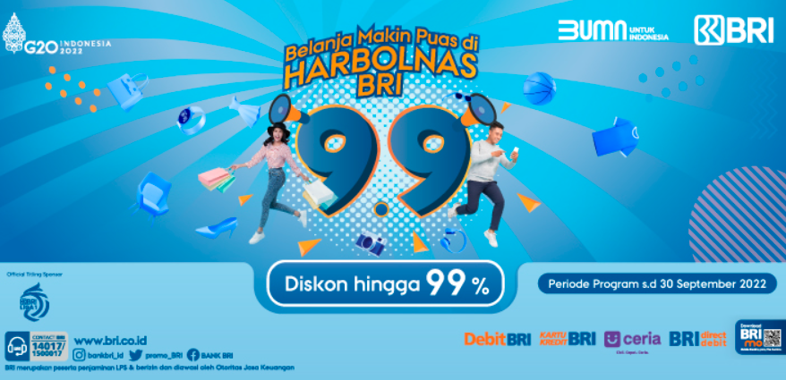 Promo Spesial BRI di Harbolnas 9.9, Belanja Puas dengan Diskon hingga 99%