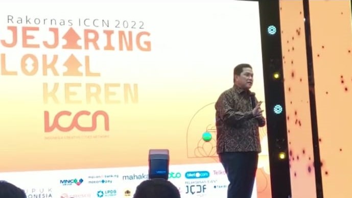 Erick Thohir Sebutkan Tiga Kunci Dorong Pertumbuhan Ekonomi Indonesia di Rakornas ICCN 2022