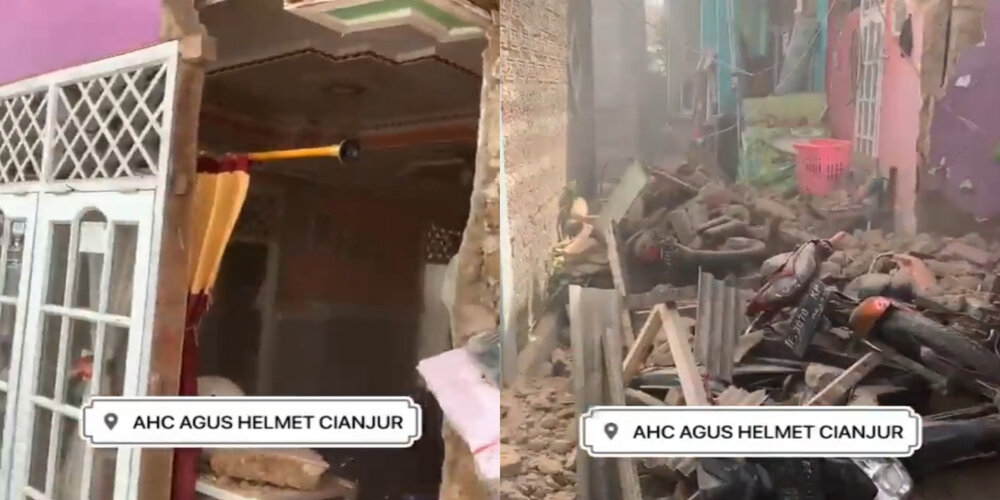 Video Detik-detik Gempa Mag 5.6 Guncang Cianjur, Rumah Warga Rusak Parah