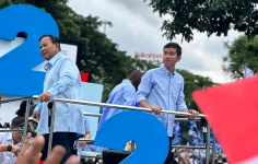 Desta hingga Baim Wong Meriahkan Kirab Kebangsaan Prabowo Gibran di Semarang