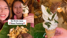 Fakta-fakta Es Krim Nasi Padang yang Viral di Media Sosial, Bahannya Rendang dan Sambal 