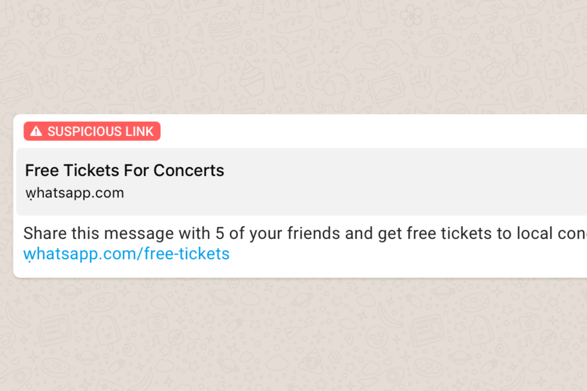 Link dari nomor WhatsApp tak dikenal berisiko mencuri data dan membajak akun.