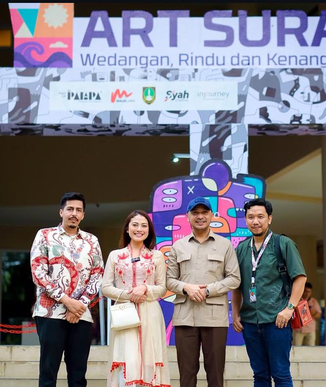 Hadir di Art Sura 2025, Wamen Giring Puji Karya Para Seniman Muda 