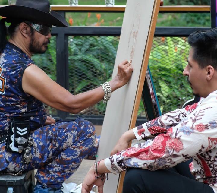 Bill Mohdor Jadi Objek Live Painting di Art Sura 2025