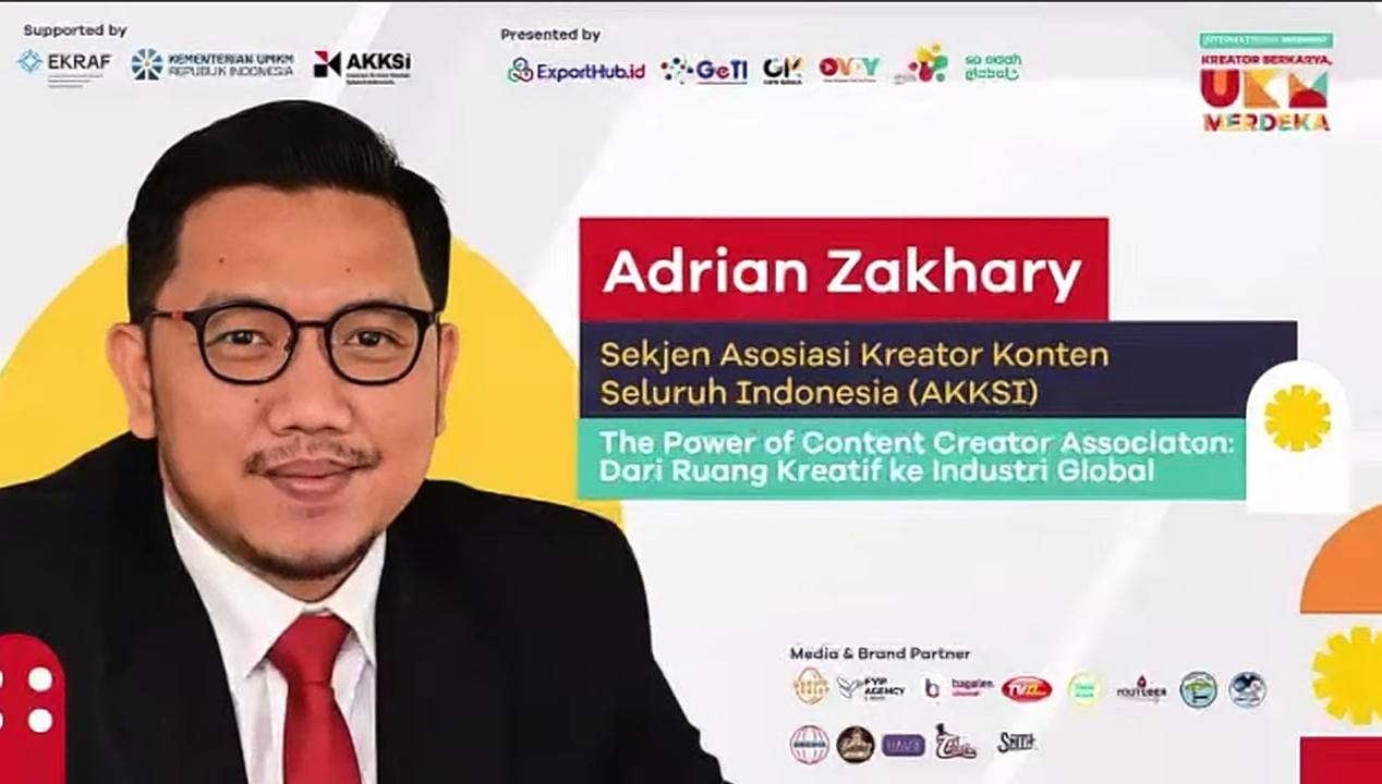 Webbinar UKM Merdeka: Sekjen AKKSI Adrian Zakhary Ajak Kreator dan UMKM Bersinergi
