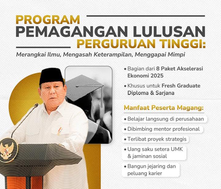 Program Pemagangan Lulusan Perguruan Tinggi, Langkah Pemerintah Siapkan Generasi Siap Kerja